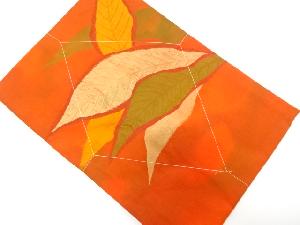 未使用品　木の葉模様織り出し　名古屋帯